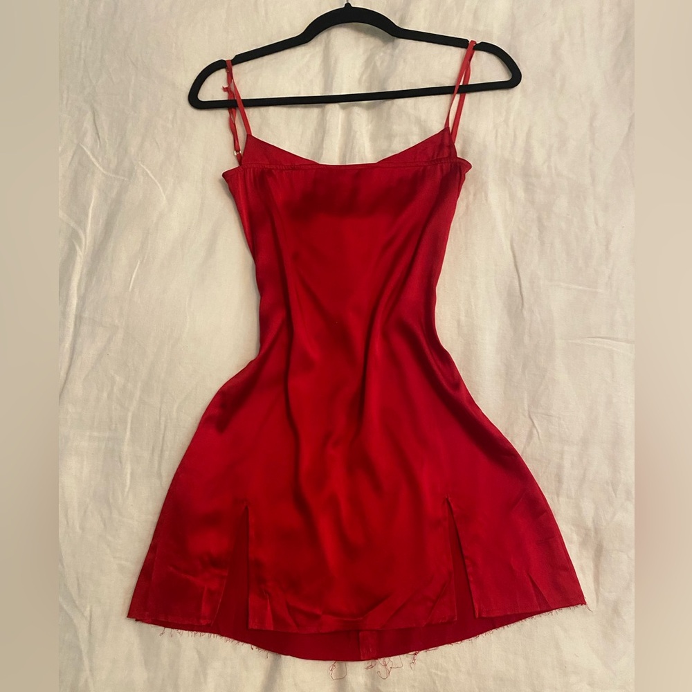 ARE YOU AM I Red Mini Dress - Picture 5 of 6